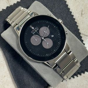 Citizen Eco-Drive Black and Silver Men's Watch